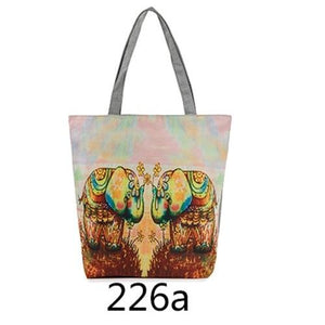 Elephant Printed Beach Bag