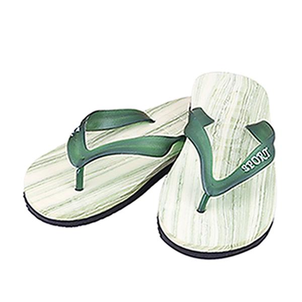 Wood Flat Wedge Flip Flops