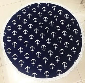 Round Anchor Beach Towel